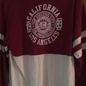 On Fire Tops - Baseball T-shirt styled long sleeve hi-lo On Fire Tops - Baseball T-shirt styled long sleeve hi-lo